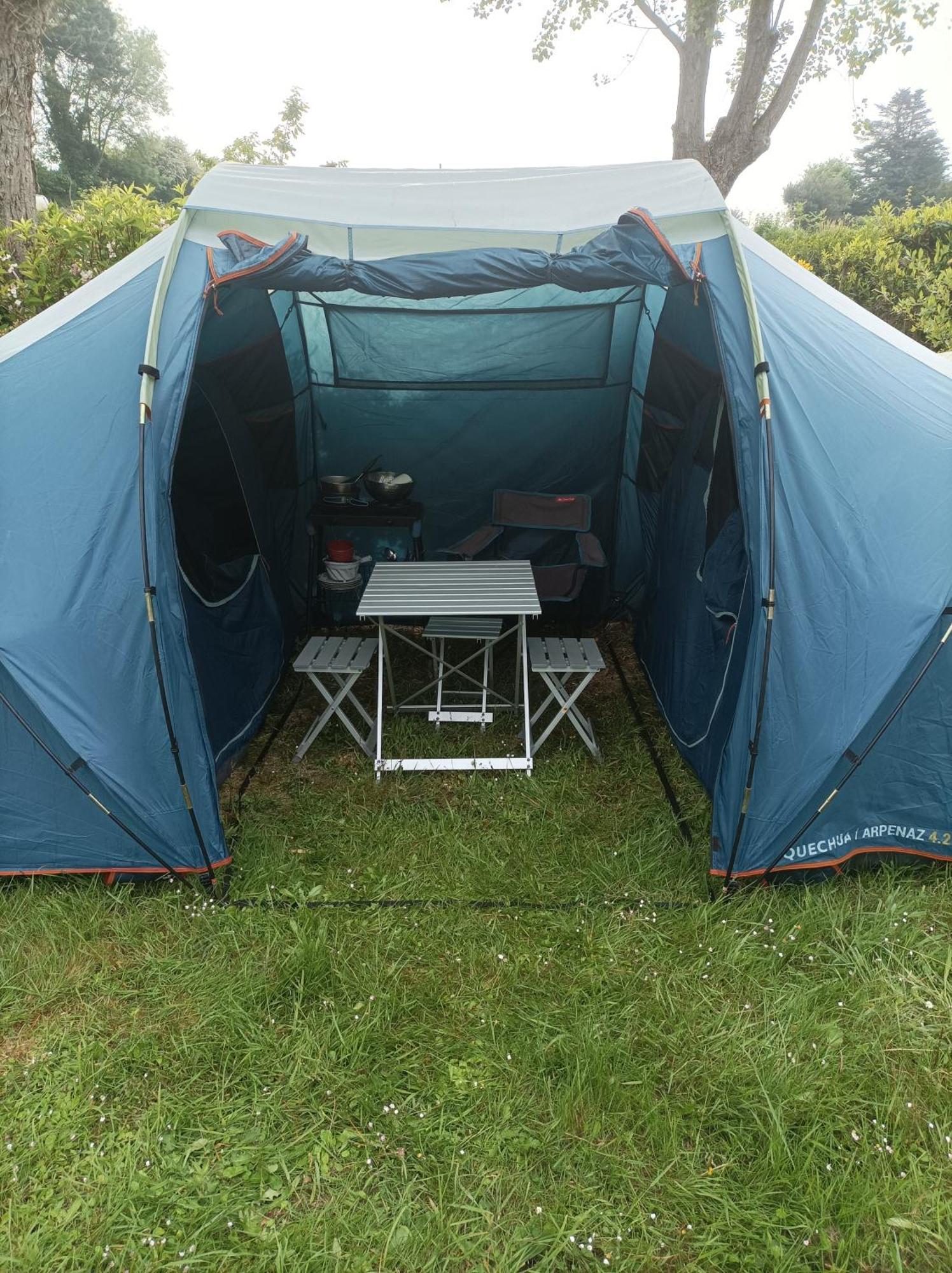 Les Hortensias Grande Tente Familiale Deux Chambres Et Sejour Vue Mer Sur Camping Nature Plestin-les-Greves Phòng bức ảnh